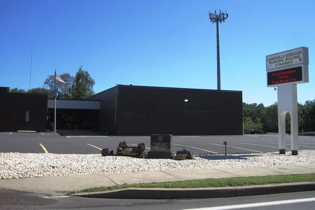 Photo of the Larksville , Pennsylvania municipal building. Photo taken from State Street looking south.