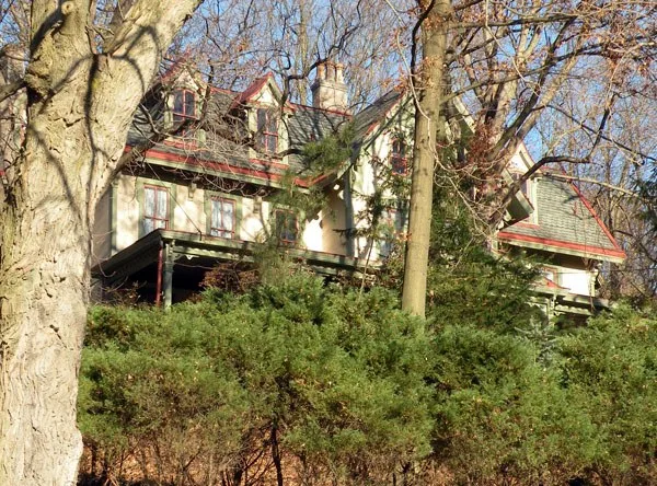 Picture of Elmridge (or Elm Ridge, or James Gardiner Coffin House, or John Walker House) located at the corner of Beaver Street and Camp Meeting Road in Leetsdale, Pennsylvania ...