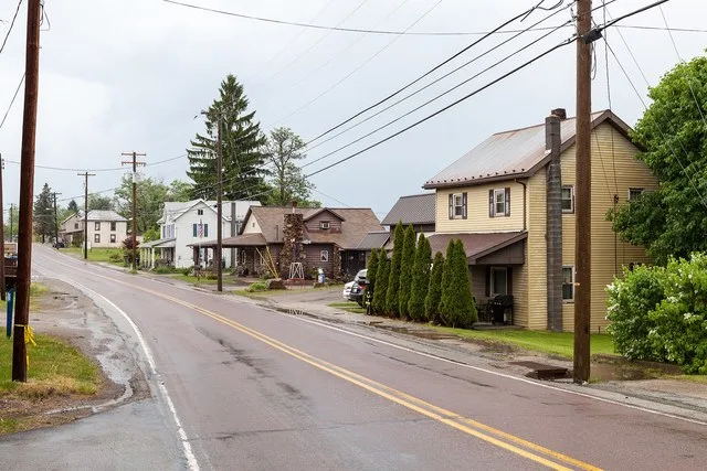 Markleysburg, Pennsylvania , looking northeast on Main Street near house number 169.