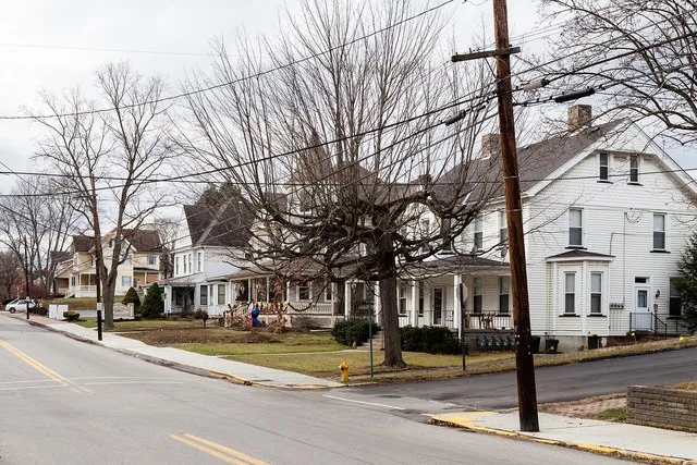Looking west on W. Lincoln Ave near 3rd St, McDonald, Pennsylvania .