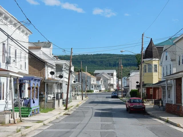 Main St., Middleport, Schuylkill County, Pennsylvania. Looking sourth towards Union St. (U.S. Route 209).