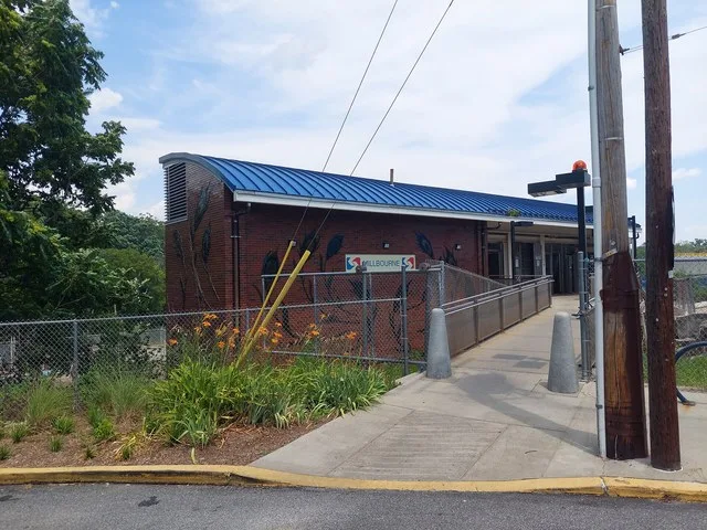 Entrance to Millbourne Station located at the end of Sellers Ave.