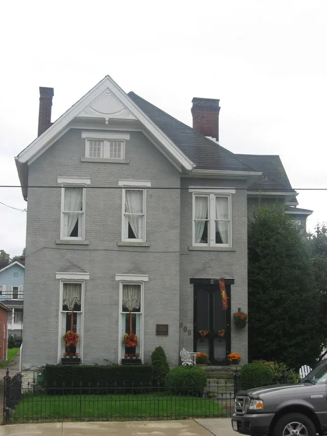 Front of the Edward G. Acheson House , located at 908 Main Street in Monongahela , Pennsylvania , United States . Built in 1890 and the home of Edward Goodrich Acheson , it was de...