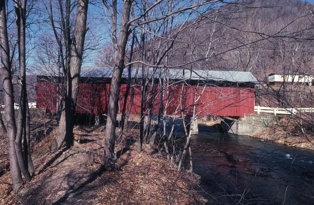 NEW BALTIMORE COVERED BRIDGE OVER RAYSTOWN BRANCH OF THE JUNIATA RIVER; 1879, 86’ MKING