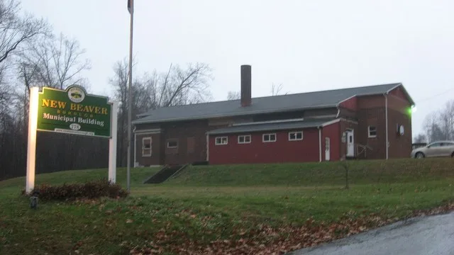 Front of the New Beaver municipal building, located at 778 Wampum New Galilee Road in New Beaver , Pennsylvania , United States .