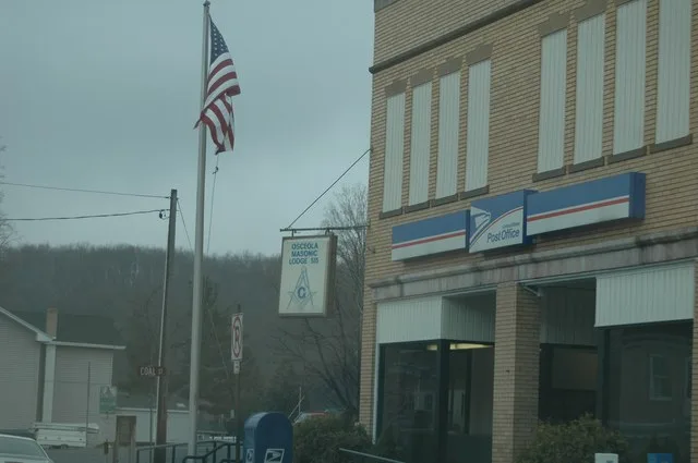 Masonic Lodge and post office in Osceola Mills, Pennsylvania