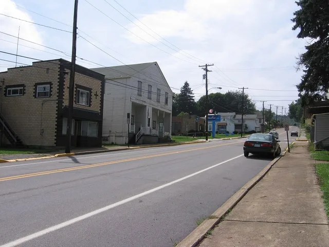 Downtown view of Parker, Pennsylvania. Photo taken by Mvincec on 22 August 2007.