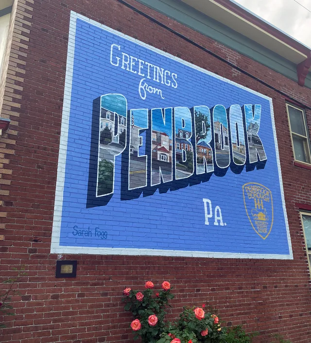 Penbrook mural by Sarah Fogg as seen at Forney & Canby Streets, 2025