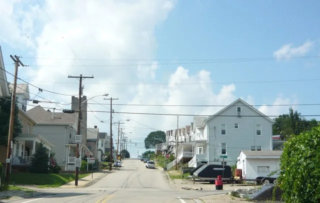 Harrison Avenue (looking northward from Locust Street), Borough of Penn, Westmoreland County, Pennsylvania.