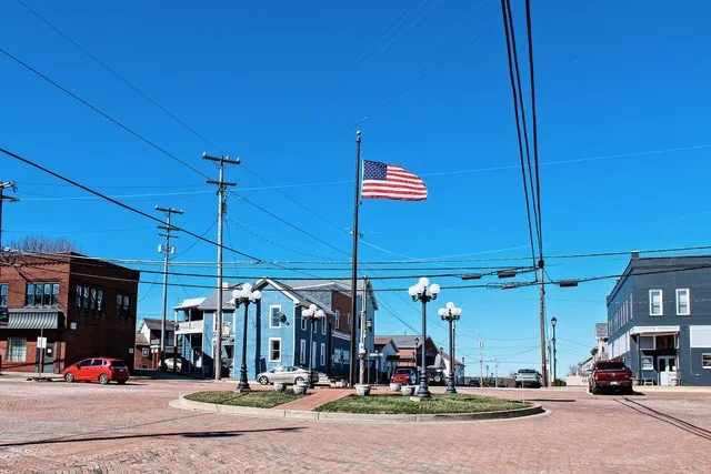 Downtown Perryopolis in March 2026