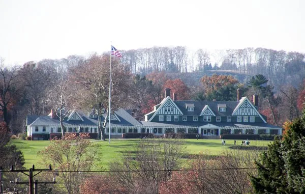 Picture of the Oakmont Country Club located in Plum and Oakmont, Pennsylvania , on November 7, 2009. Built in 1903, and designed by Henry C. Fownes and Edward Stotz , using Tudor...