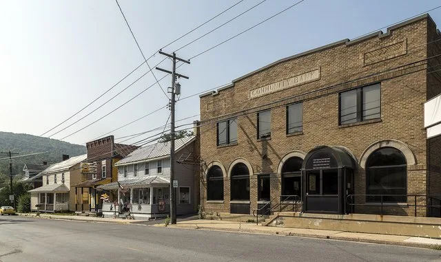 Streetscape in Port Matilda, Pennsylvania, USA