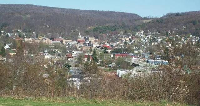 Ridgway PA from Elk County Country Club, April 2010
