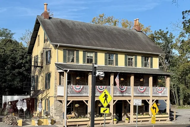 The historic Riegelsville Inn of Riegelsville, Pennsylvania .