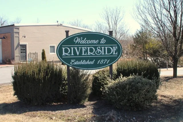 Welcome sign in Riverside, Pennsylvania