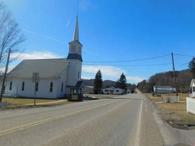PA 549 southbound in Roseville, Pennsylvania .