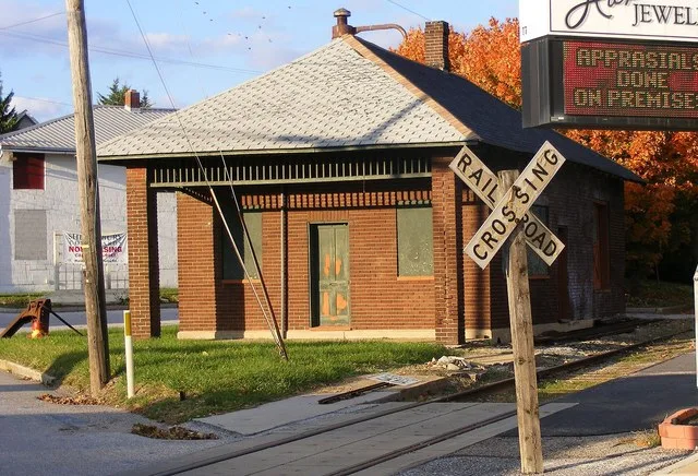 Shrewsbury PA Railroad Station, Main Street, on National Register of Historic Places in York County, PA