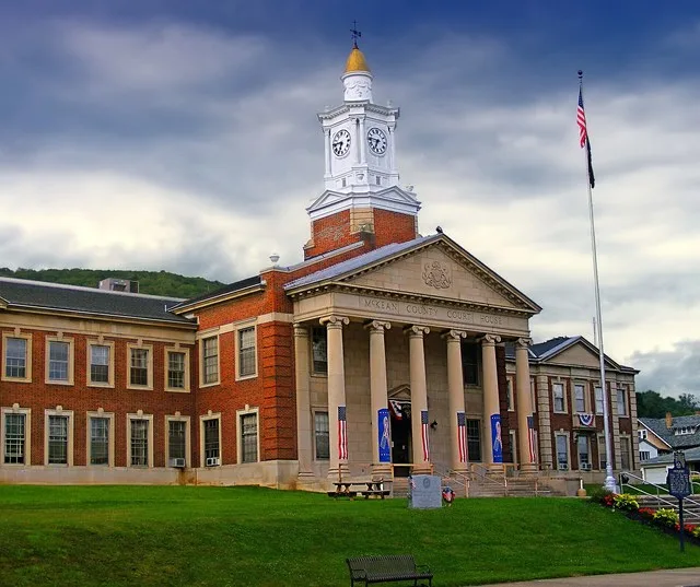 Late-day light, McKean County Courthouse, Smethport, Pennsylvania