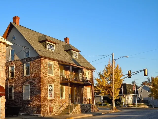 House at Front and Broad Streets in the Souderton Historic District, on the NRHP since June 10, 2011. The historic district is roughly bounded by Railroad Avenue, East Broad Stree...