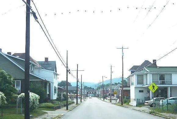 Looking southward on Pittsburgh Street, Borough of South Connellsville, Pennsylvania, from intersection with Gibson Avenue