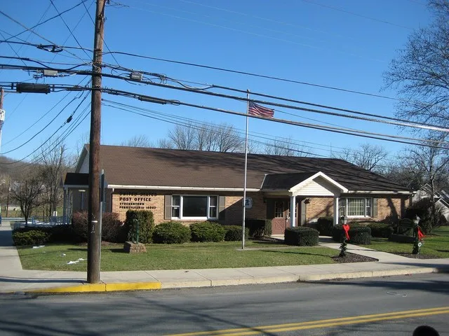 The Stockertown, PA post office and municipal building.