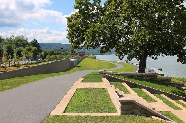 Walking path in Sunbury, Pa