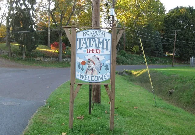 A picture of a Tatamy, PA welcome sign.