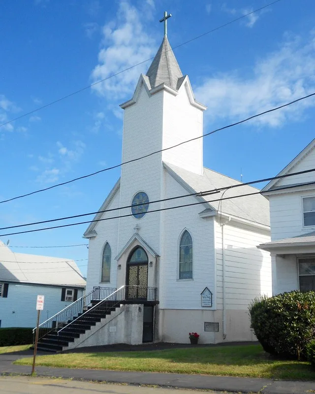 Holy Trinity Polish National Catholic Church, Throop, Pennsylvania. (The Polish National Catholic Church is a Polish-American denomination separate from the Roman Catholic Church...