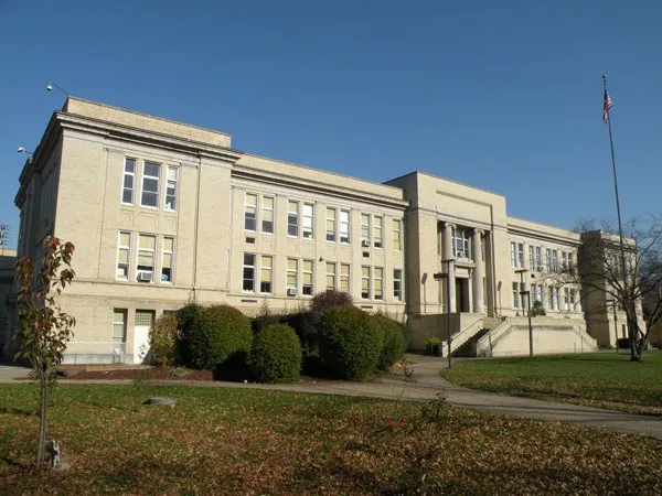 Picture of Turtle Creek High School located at 126 Monroeville Avenue in Turtle Creek, Pennsylvania , on November 8, 2009. The building was built in 1917, and is listed on the Nat...