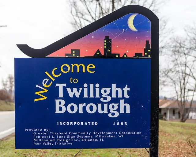 Twilight Borough, Pennsylvania , sign on the northeast side of town on State St.