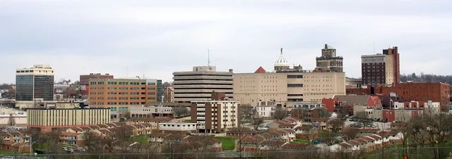 Washington PA, viewed from a Hillside neighborhood in North Franklin Township.
