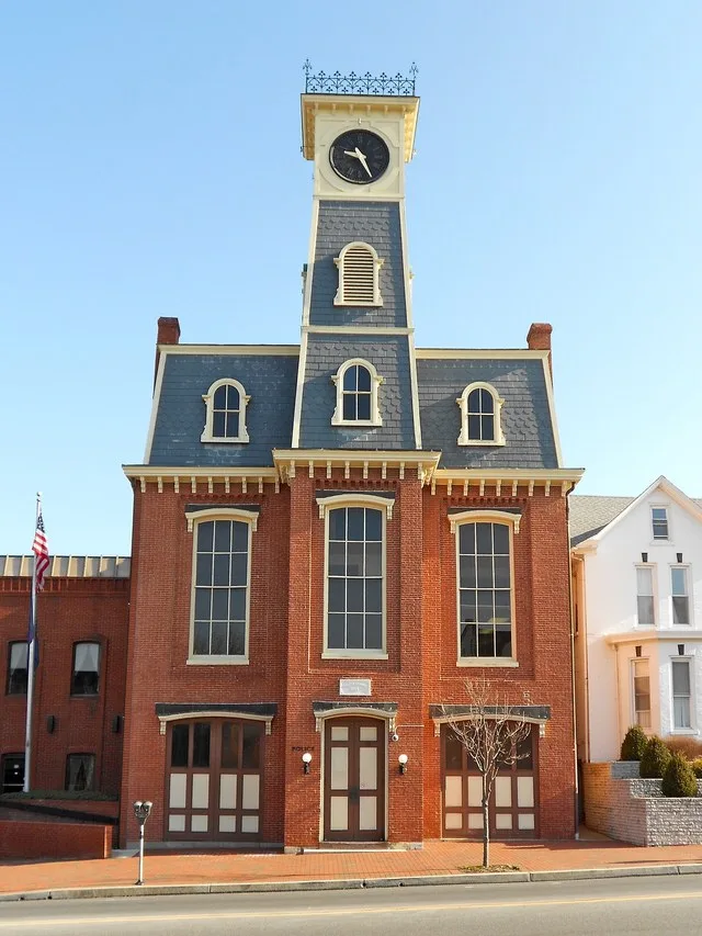 Borough Hall of the Borough of Waynesboro on the NRHP since December 2, 1980. At 57 East Main Street, Waynesboro, Franklin County, Pennsylvania.