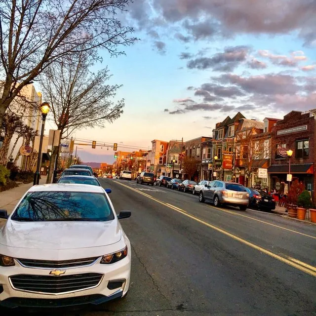 Penn Avenue on a spring evening.