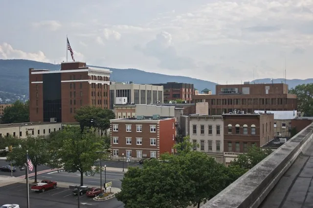 Downtown Williamsport. Taken from the roof of the Scottish Rite Auditorium.
