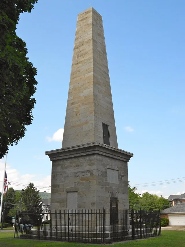 Wyoming Monument, on the NRHP since May 13, 2002. On U.S. Route 11, Wyoming Avenue and Susquehanna Street, Wyoming, Luzerne County, Pennsylvania. Commemorates a Revolutionary War...