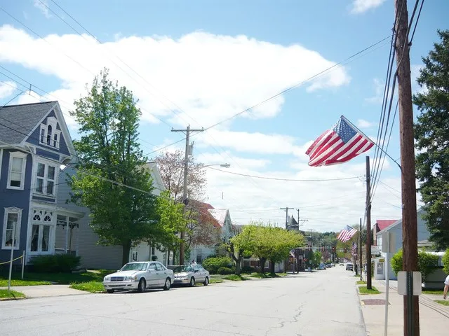 Main Street, Youngstown, Westmoreland County, Pennsylvania, looking westbound.