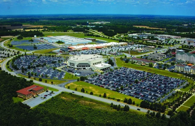 An Aerial View of Western Florence, South Carolina, USA near the junction of Interstates I-20 and I-95.