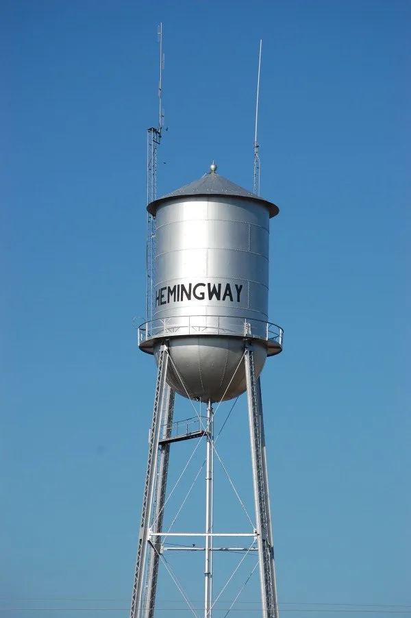 Water Tower from downtown Hemingway, South Carolina geotagged geo:lat=33.752493 geo:lon=-79.447079