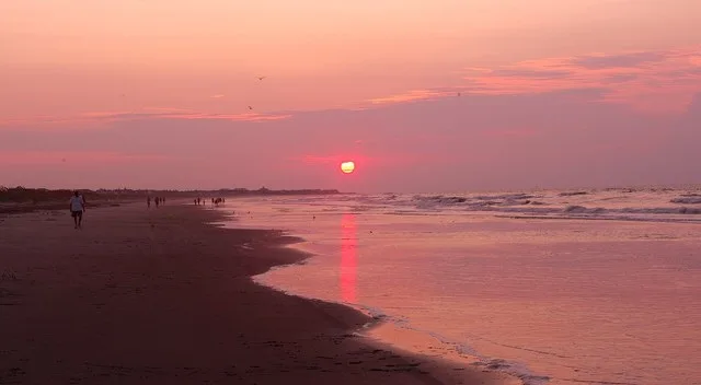 Sunrise on the Isle of Palms, South Carolina, United States.