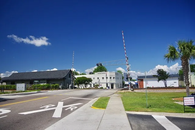 View along Main Street in Moncks Corner, South Carolina, United States.
