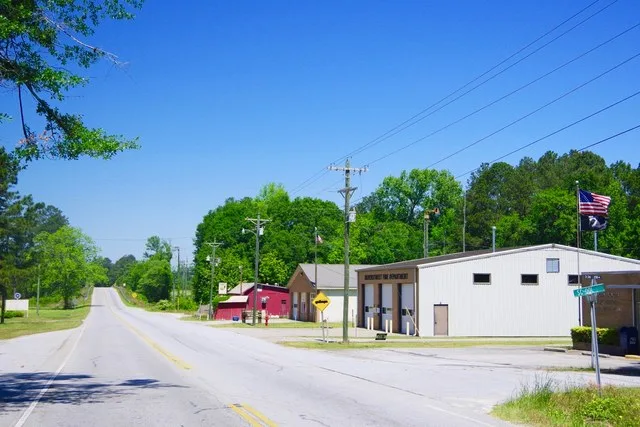 Main Street (South Carolina Highway 34) in Silverstreet, South Carolina, United States.