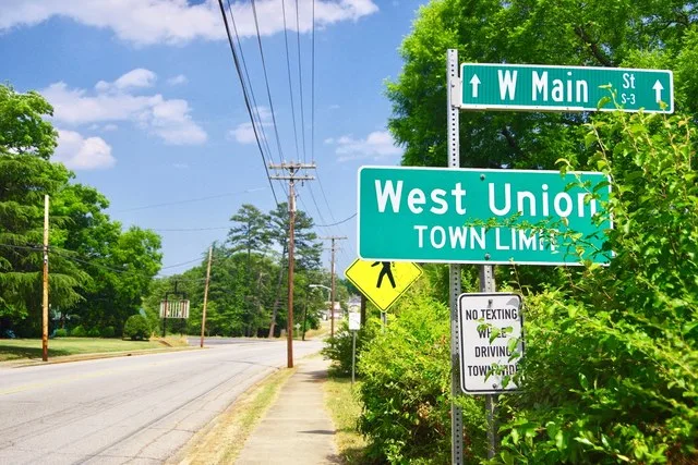 Entrance to West Union, South Carolina, United States.