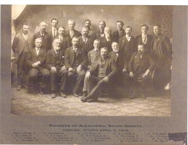 Photo of the Pioneers of Alexandria South Dakota 1880-82