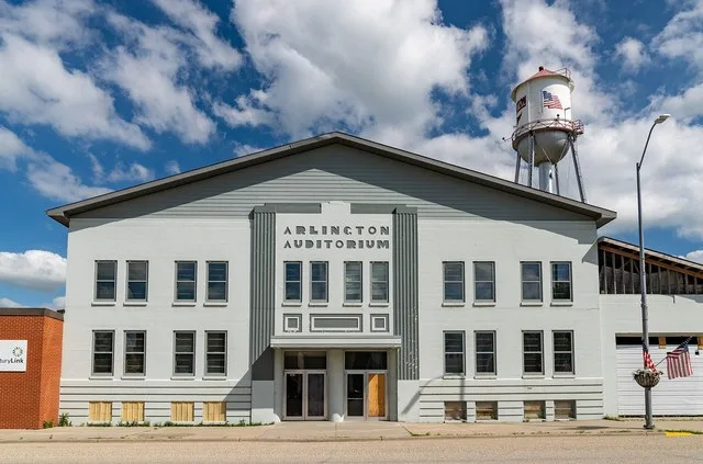 The Arlington Auditorium in Arlington, South Dakota.