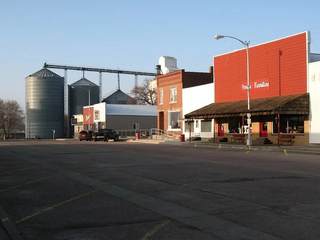 Main street in Avon, South Dakota.