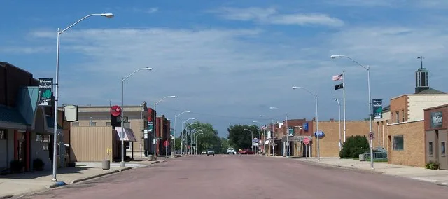 Downtown Beresford, South Dakota, USA.