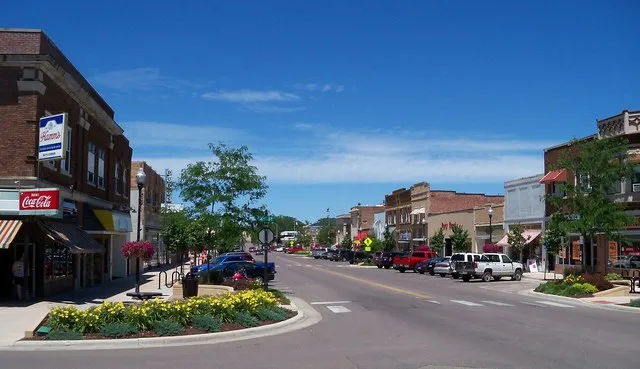 Main Street in Brookings, South Dakota, USA.