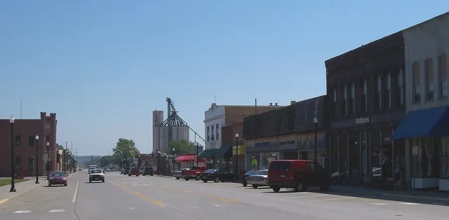 Downtown Canton, South Dakota, USA.