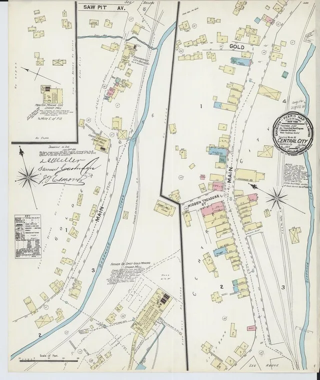 Sanborn Fire Insurance Map from Central City, Lawrence County, South Dakota, 1891, Plate 0001