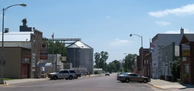 Downtown Hartford, South Dakota, USA.